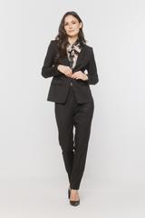 Czarne garniturowe spodnie ze zwężaną nogawką