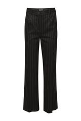 Czarne spodnie w subtelny pionowy prążek