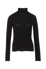 Czarny golf z lekkiej dzianiny modalowej