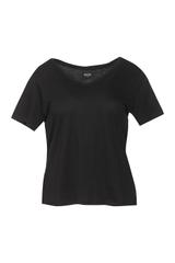 Czarny klasyczny t-shirt z modalu i bawełny