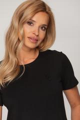 Czarny t-shirt z kryształkami