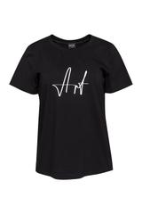 Czarny t-shirt z nadrukiem Art