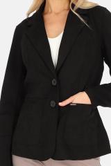 Czarny żakiet z imitacji zamszu