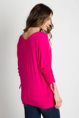 Amarantowa bluzka nietoperz