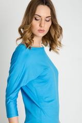 Niebieska bluzka z rękawem 3/4