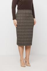 Dopasowana elastyczna spódnica z rozporkiem