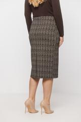 Dopasowana elastyczna spódnica z rozporkiem