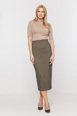 Dopasowana elastyczna spódnica z wzorzystej dzianiny