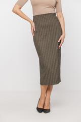 Dopasowana elastyczna spódnica z wzorzystej dzianiny
