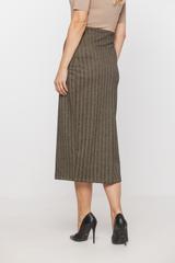 Dopasowana elastyczna spódnica z wzorzystej dzianiny