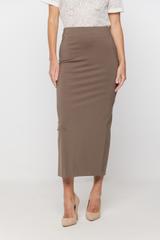 Dopasowana spódnica midi z rozporkiem z tyłu