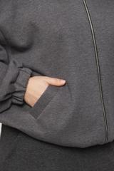 Dresowa szara bluza o kroju bomberki