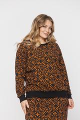 Dresowa wzorzysta bluza z dzianiny bawełnianej