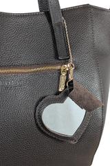 Duża skórzana brązowa torba na co dzień