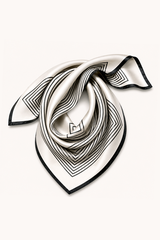 Two-color silk scarf