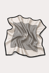 Two-color silk scarf