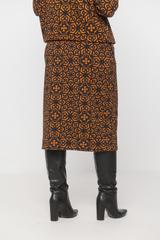 Dzianinowa bawełniana spódnica z kieszeniami