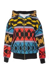 Dzianinowa bluza w kolorowe wzory
