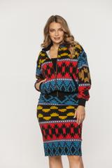Dzianinowa bluza w kolorowe wzory