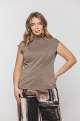 Dzianinowa bluzka z modelującymi zaszewkami