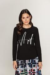 Dzianinowa bluzka z napisem