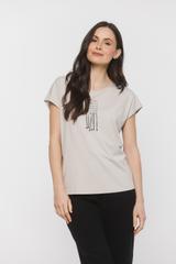 Dzianinowa bluzka z ozdobnymi sznureczkami