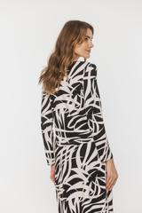 Dzianinowa bluzka z rękawem 3/4 i okrągłym dekoltem