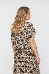 Dzianinowa kimonowa bluzka ze ściągaczem w talii