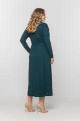 Dzianinowa morska sukienka z elastyczną talią