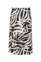 Dzianinowa spódnica za kolano z gumą w pasie