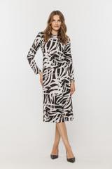 Dzianinowa spódnica za kolano z gumą w pasie