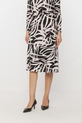 Dzianinowa spódnica za kolano z gumą w pasie