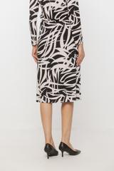 Dzianinowa spódnica za kolano z gumą w pasie