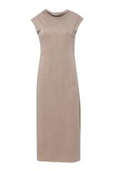 Dzianinowa sukienka ze stójką i kimonowym rękawkiem