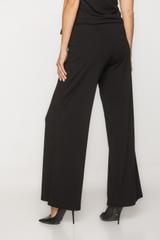 Dzianinowe czarne spodnie z wysokim stanem