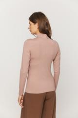 Dzianinowy półgolf z długim rękawem