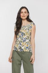 Elastyczna bluzka z kwiecistej wiskozy
