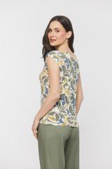 Elastyczna bluzka z kwiecistej wiskozy