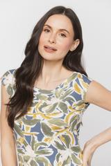 Elastyczna bluzka z kwiecistej wiskozy