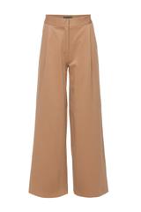 Elastyczne szerokie spodnie z wysokim stanem