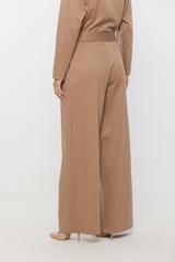 Elastyczne szerokie spodnie z wysokim stanem