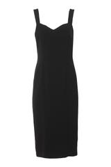 Elegancka dopasowana sukienka z romantycznym dekoltem