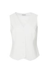 Elegancka kamizelka ecru w garniturowym stylu