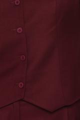 Elegancka kamizelka z bordowej tkaniny kostiumowej