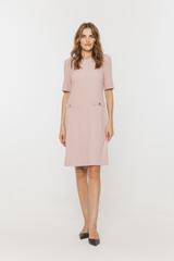 Elegancka pastelowa sukienka z podszewką