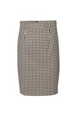 Elegancka spódnica w kratę o prostym fasonie