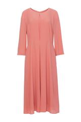 Elegancka zwiewna sukienka midi z kontrafałdą