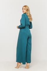 Elegancki kombinezon z długim rękawem i kołnierzykiem