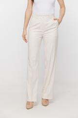 Eleganckie garniturowe spodnie w kolorze ecru