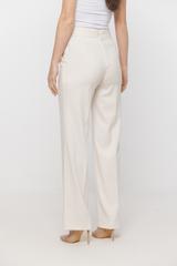 Eleganckie garniturowe spodnie w kolorze ecru